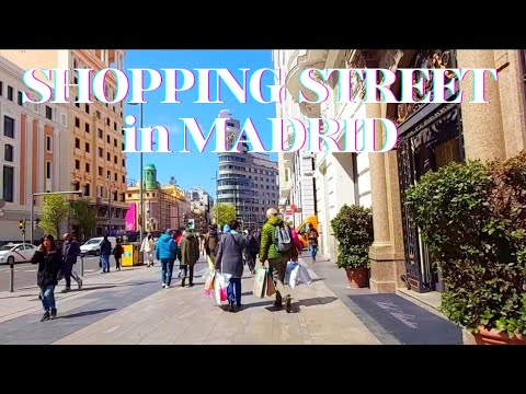 MADRID, SPAIN 🇪🇸 SHOPPING STREET | WALKING TOUR in CITY CENTER | GRAN VIA | JOURNEY ON