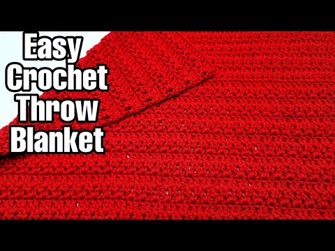 How to crochet an easy crochet throw / Beginner friendly crochet blanket / Bag O day Crochet