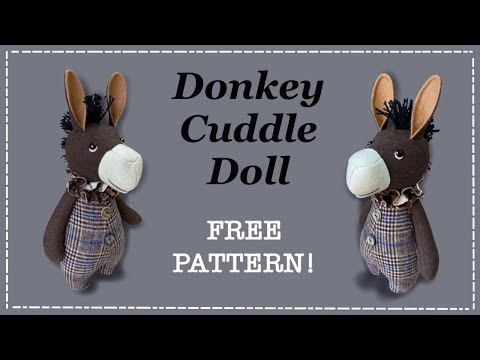 Donkey Cuddle Doll || FREE PATTERN || Full step by step Tutorial with Lisa Pay