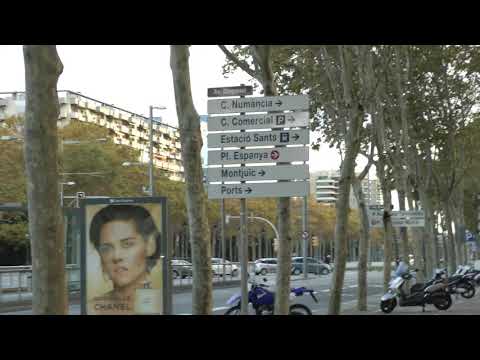 street level view Avinguda Diagonal near Barcelona Hilton Hotel, 589-591