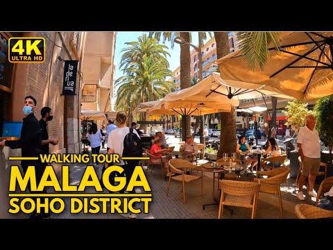 Malaga - Soho District - Spain - Virtual Walking Tour - Costa del Sol - June 2022 [4K]