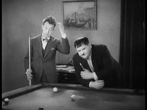 Laurel And Hardy Playing Pool Brats (1930)